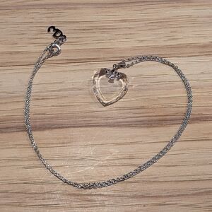 Elegant Silver Heart Pendant Necklace